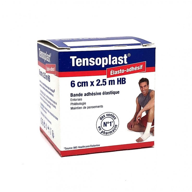 Tensoplast HB 6 cm x 2.5 m - Bande Adhésive Elastique