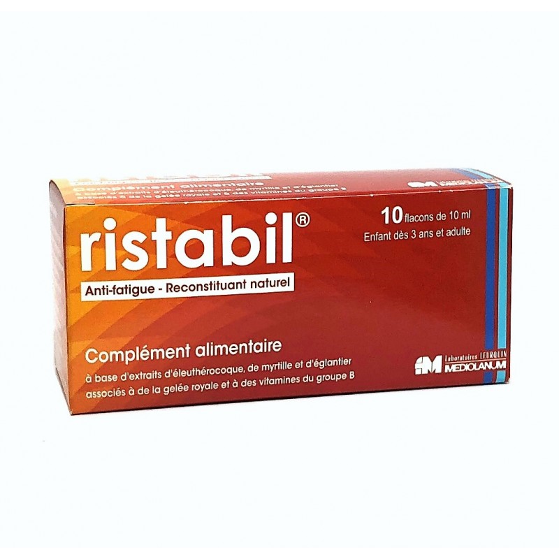 RISTABIL Anti fatigue 10 flacons de 10ml - Parapharmacie Prado Mermoz