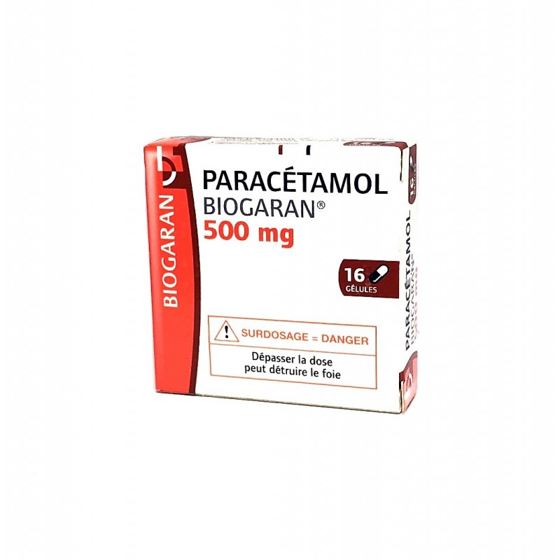 Paracétamol 500 mg Biogaran 16 Gélules