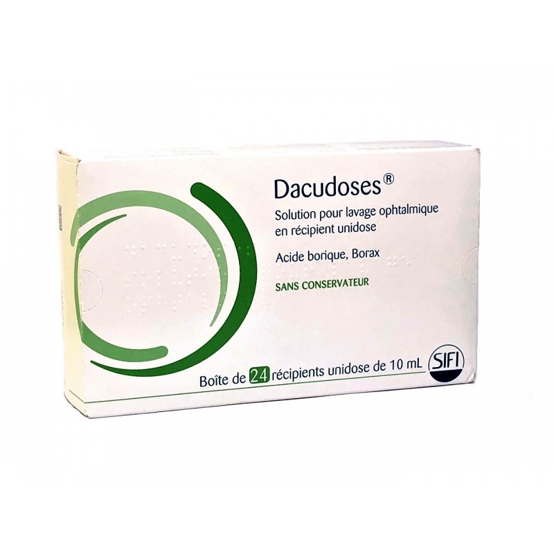 Dacudose lavage ophtalmique - 24 unidoses, lavage oculaire en cas  d'irritation conjonctivale.