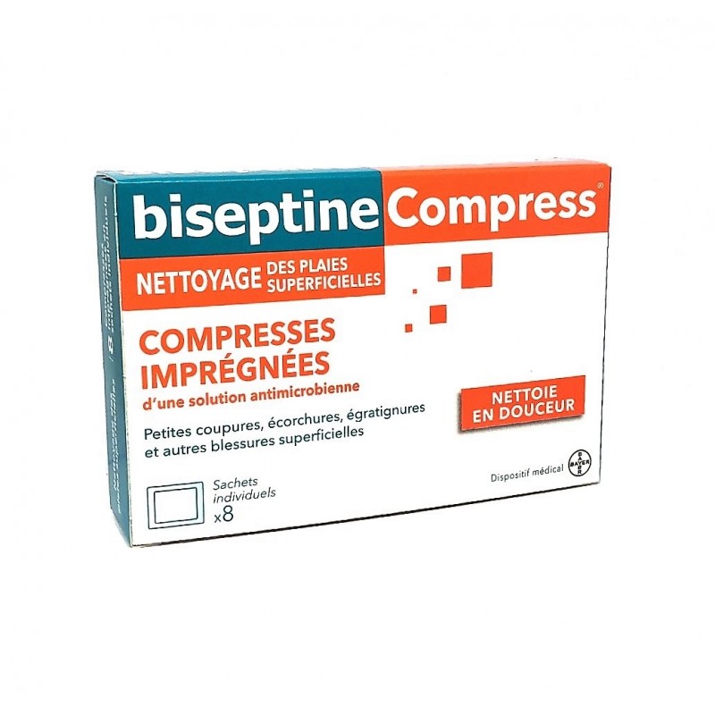 Biseptine Compresse - 8 Sachets Individuels