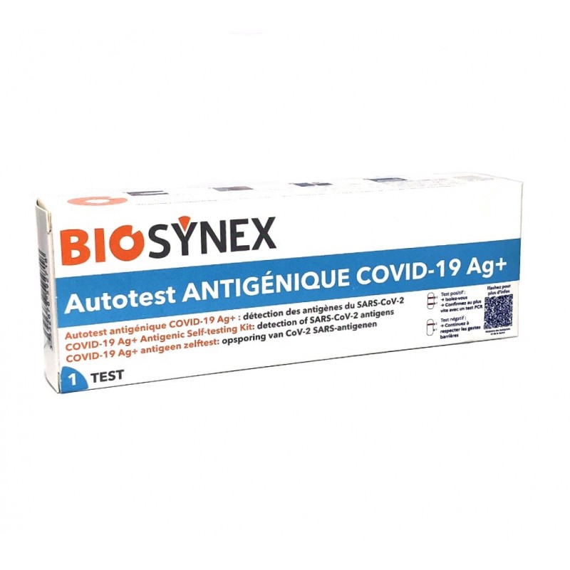 Autotest Antigénique Covid19 AG+ Biosynex - 1 Test