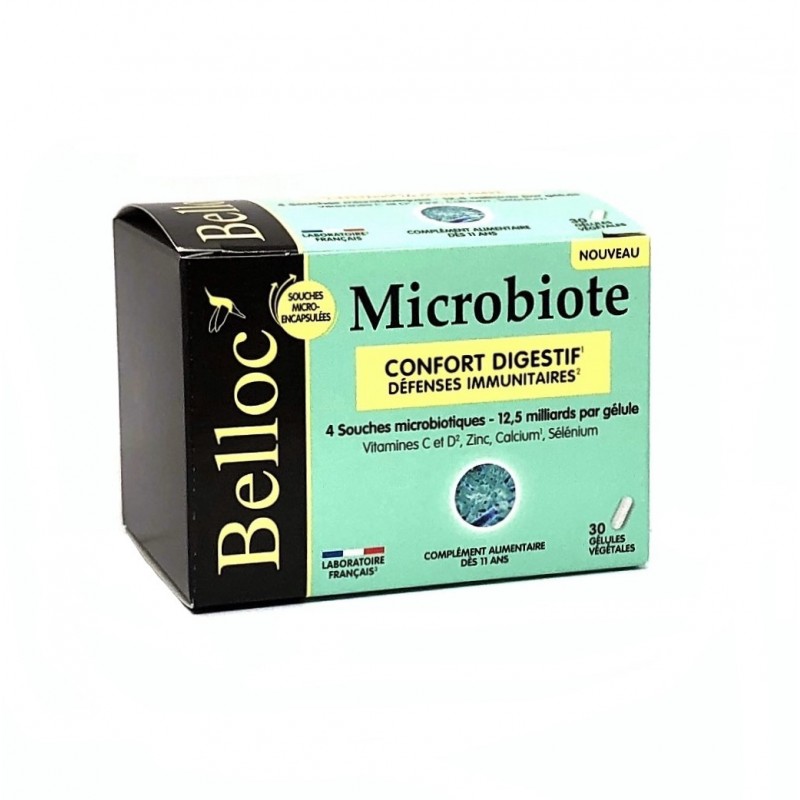 Microbiote charbon de Belloc Super Diet - Confort digestif - 30 gélules