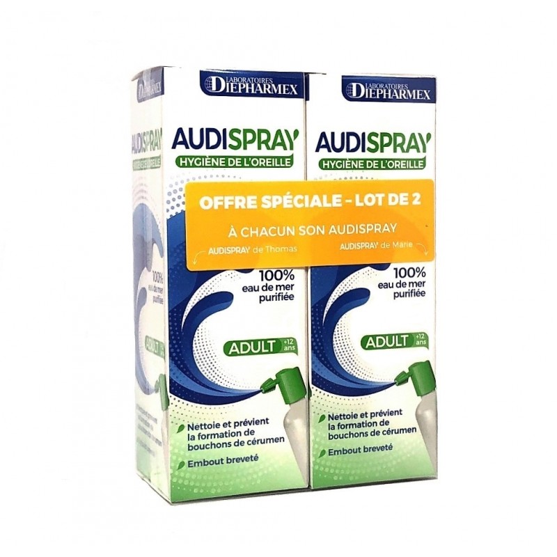 Audispray adultes hygiène de l'oreille - spray auriculaire 50 ml