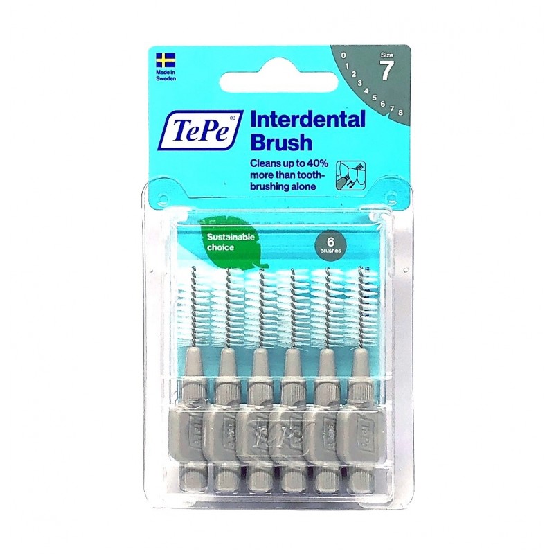 Brossettes Interdentaires TePe Gris - 1.3 mm - ISO 7