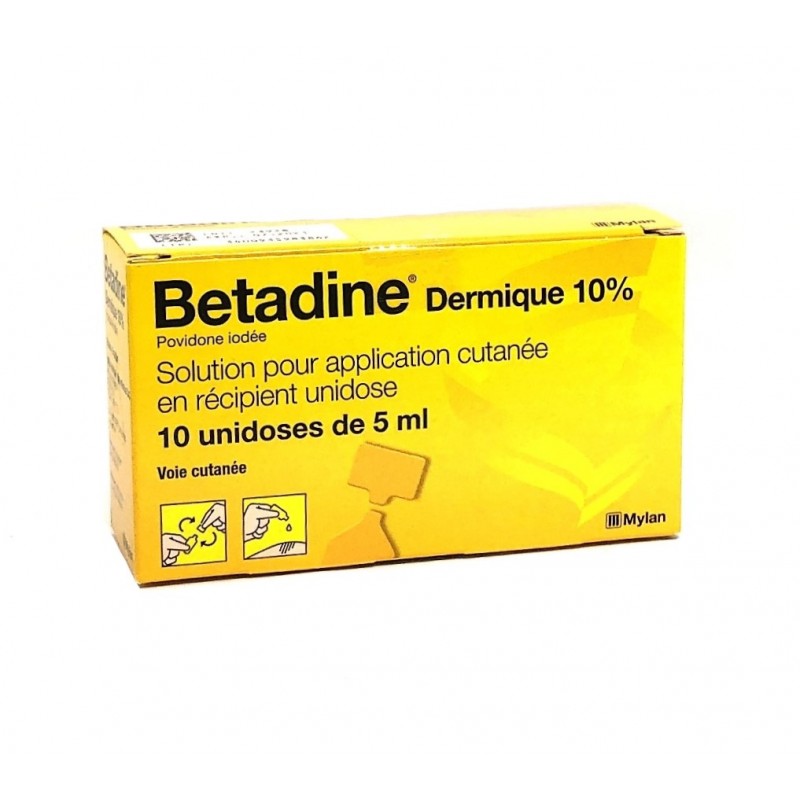 Bétadine jaune solution dermique - Désinfectant plaie - Antiseptique