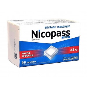 Nicopass 2,5mg Menthe...