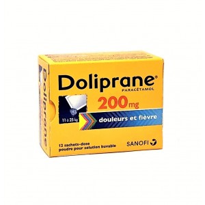 Doliprane Liquiz 300 mg sans sucre suspension buvable 12 sachets - PharmaJ