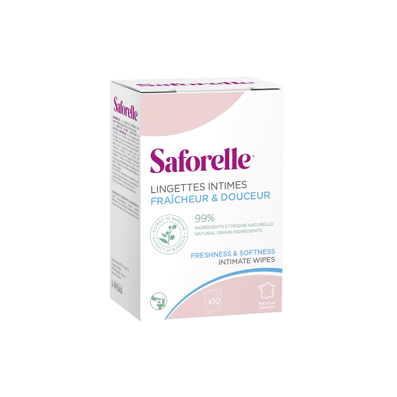 Saforelle Miss Lingettes intimes biodégradables - Hygiène intime