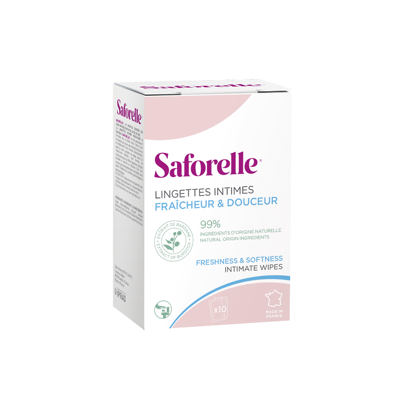 Hydralin apaisa lingettes intime - boite de 10 lingettes