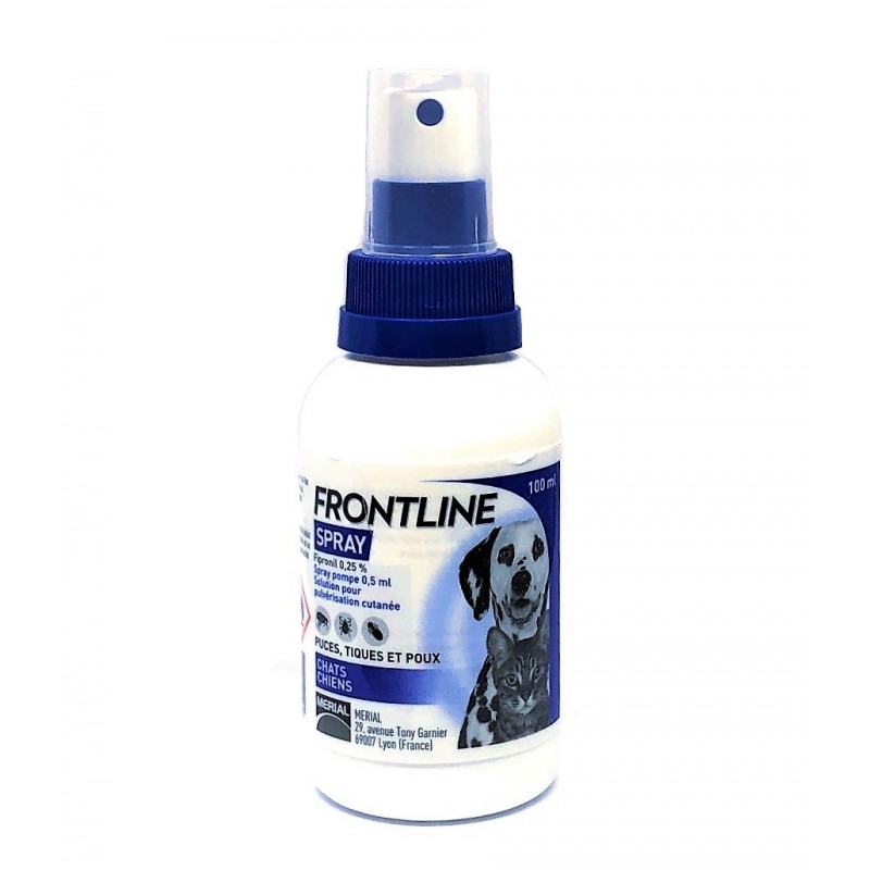Spray anti-puces pour chien et chat 100ml – Frontline - Pet & Co