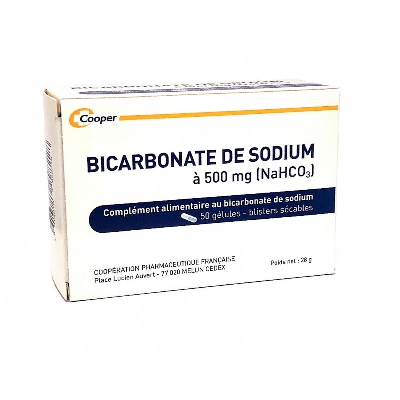 Bicarbonate de Sodium 500 mg - 50 Gélules